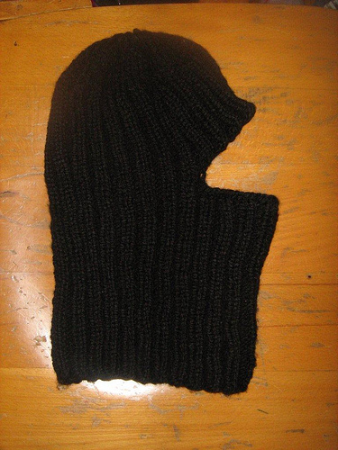 The side view of the balaclava.