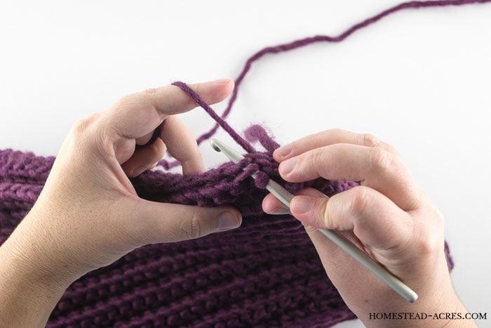 Slip stitch the sides together.