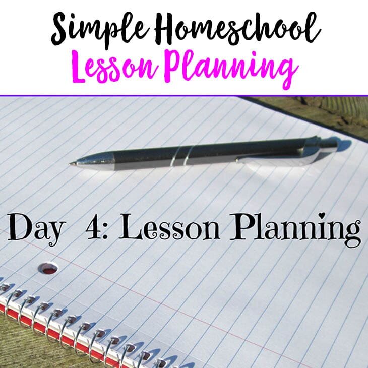 Simple Homeschool Lesson Planning
