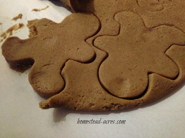 making gingerbread cookies