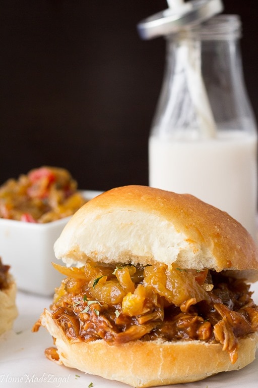 Jerk chicken sandwich.