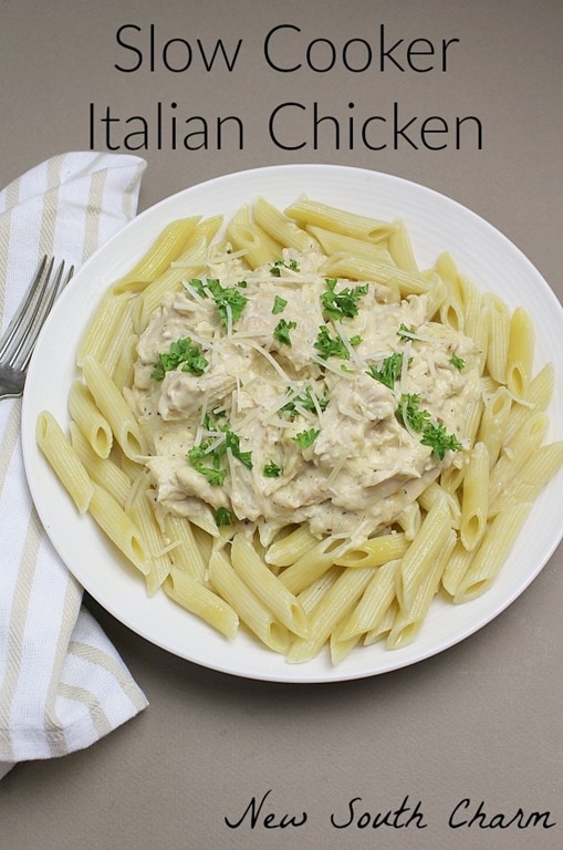 Slow cooker Italian chicken.