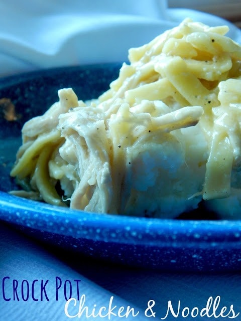 Crock pot chicken and noodles.