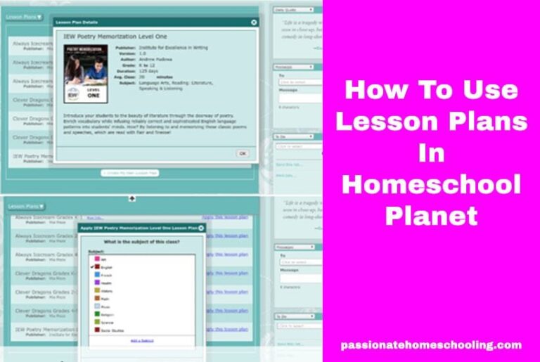 How To Use Lesson Plans In Homeschool Planet