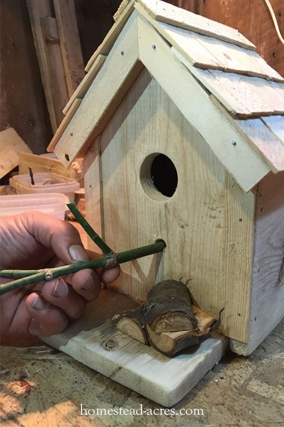 Birdhouse Planter Adding A Perch