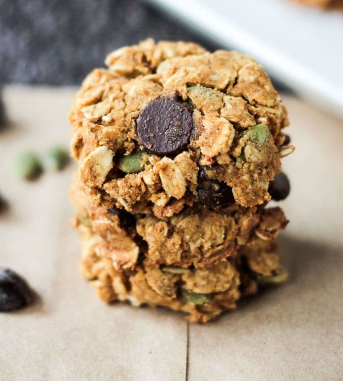 Crunchy Gluten Free Pumpkin Chocolate Chip Cookies
