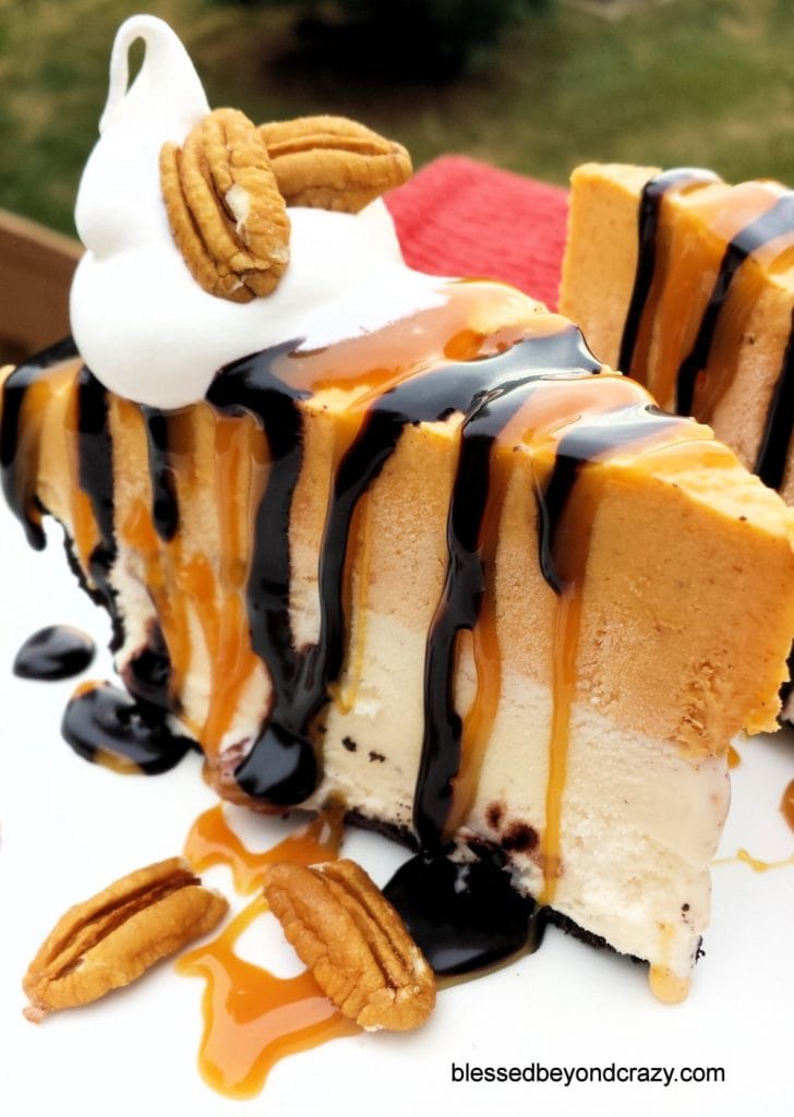 Frozen Butter Pecan Pumpkin Pie