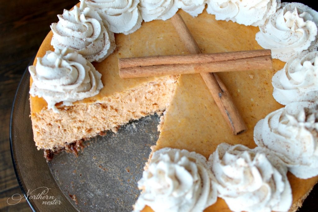 Pumpkin Cheesecake With Pecan Crust