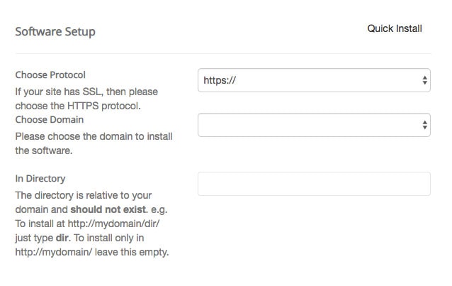 How To Install WordPress Select The Domain Name
