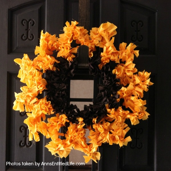 Yellow and brown sunflower knot wreath.