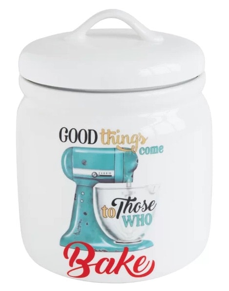Good Things Come To Those That Bake Blue & White Kitchen Canister