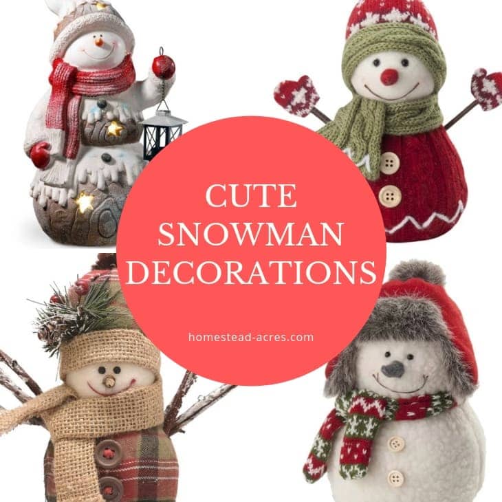 Cute Snowman Figurines Christmas Decorations