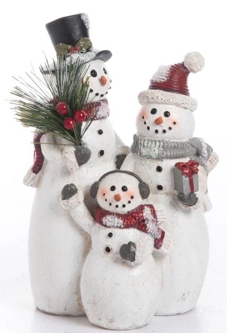 Resin Snowman Family Decoration