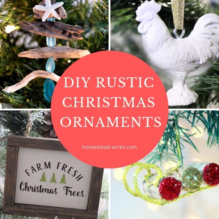 20 Diy Rustic Christmas Ornaments Frugal Crafts Homestead Acres