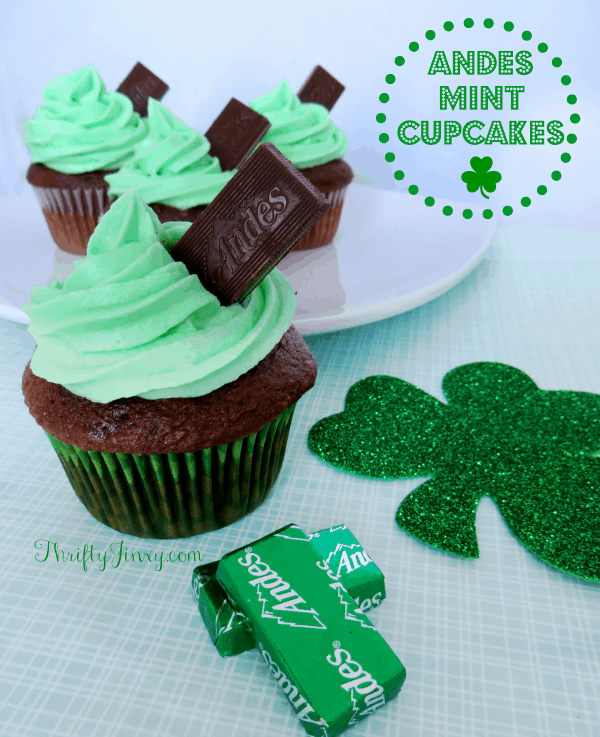 Andes mint chocolate cupcakes.