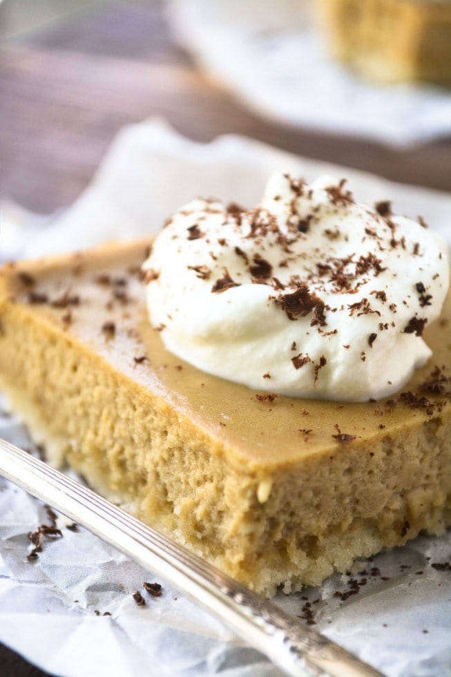 Irish coffee cheesecake squares.