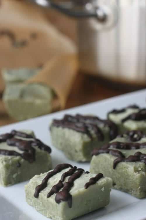 Green St Patrick's Day fudge.