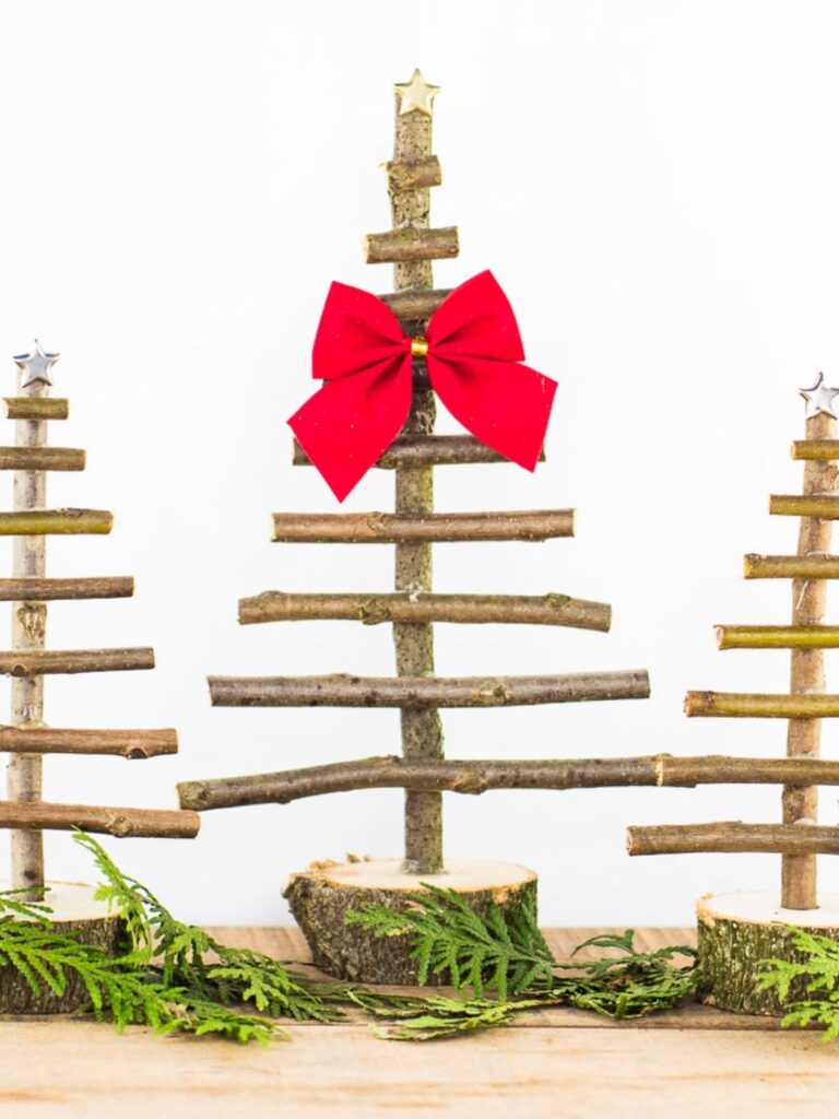 DIY Twig Christmas Trees