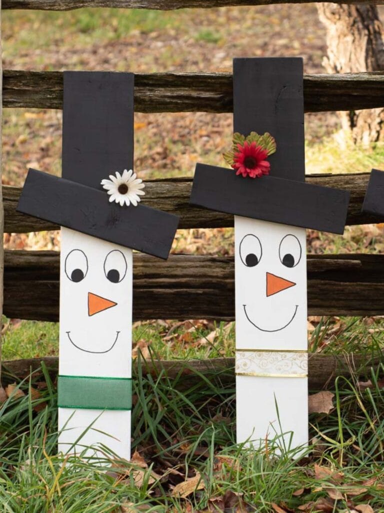 How to make a pallet snowman