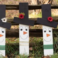 How to make wooden snowman faces