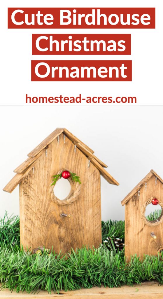 Cute Birdhouse Christmas Ornament