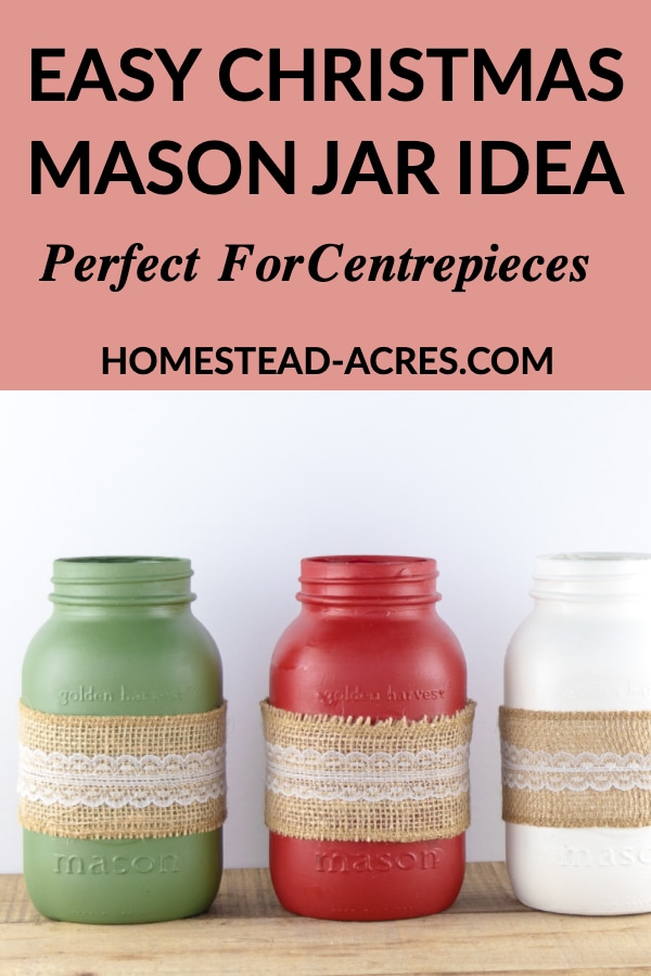 Easy Christmas Mason Jar Idea