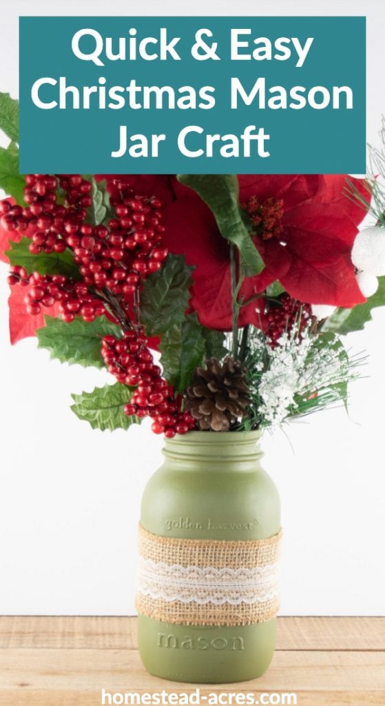 Quick and Easy Christmas Mason Jar Craft