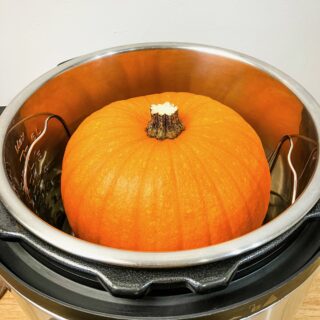 A whole pumpkin in the Instant Pot.