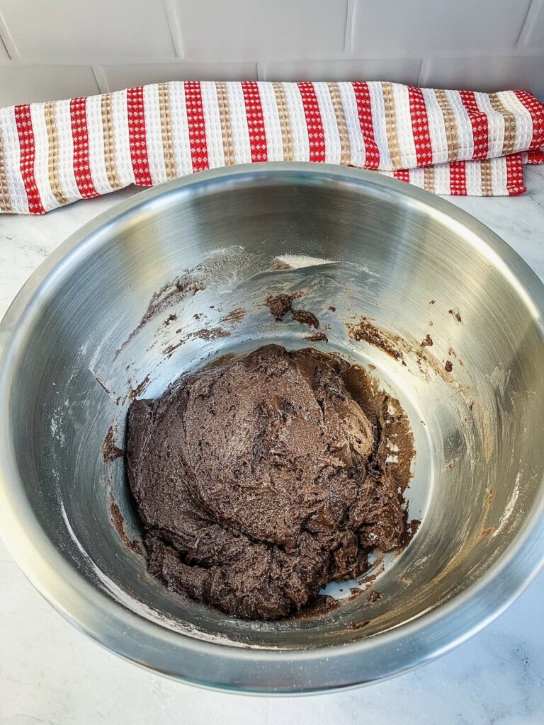 Chocolate mint cake mix cookie dough.