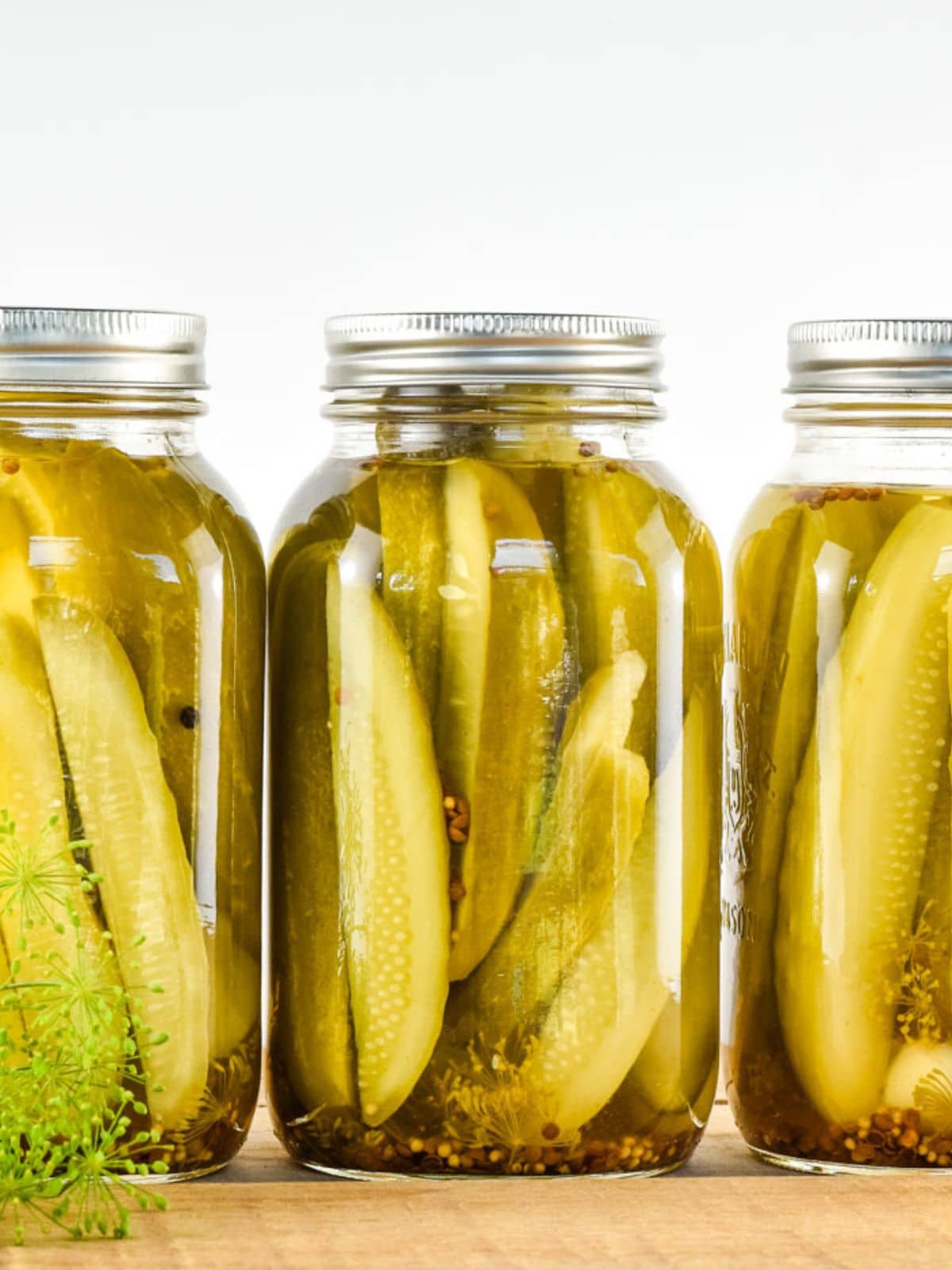Canned pickles.