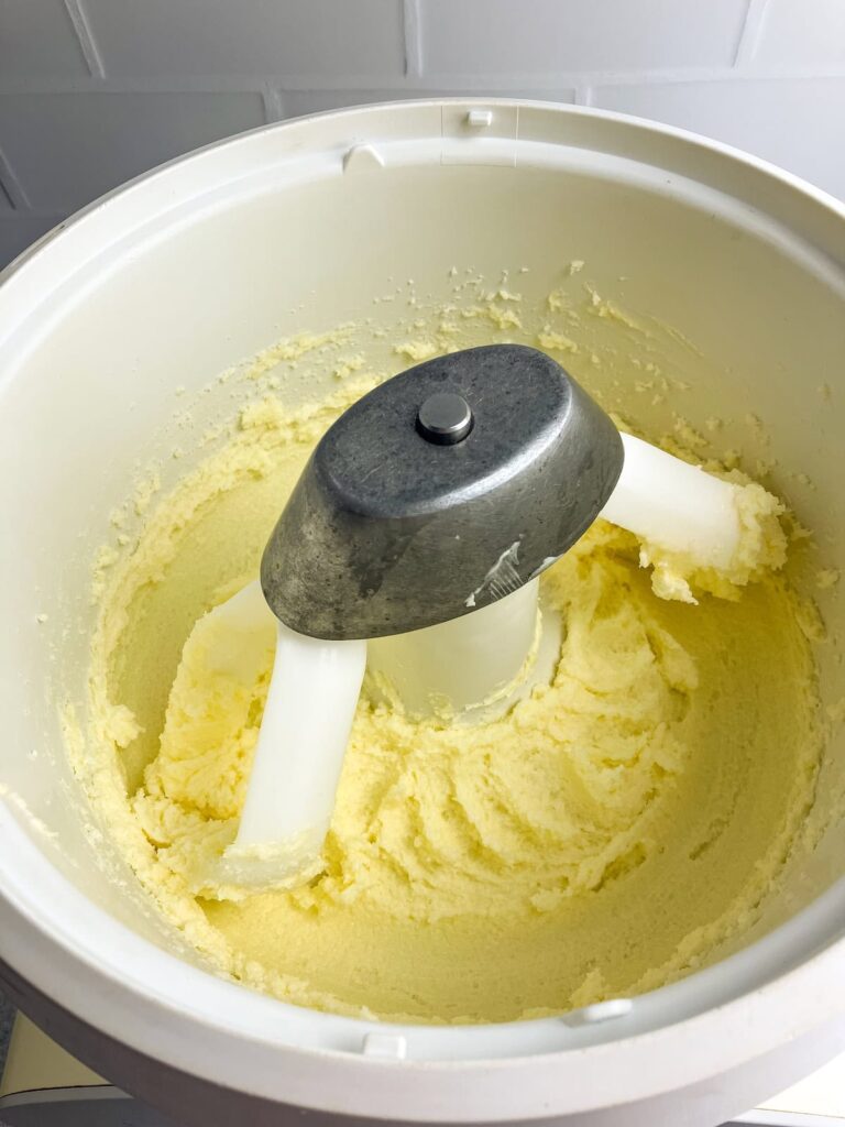 Butter and sugar creamed together.