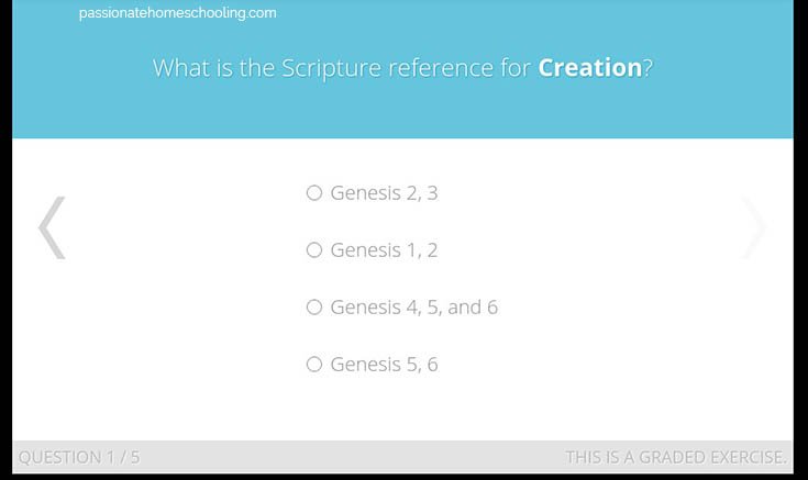 Bible study quiz.
