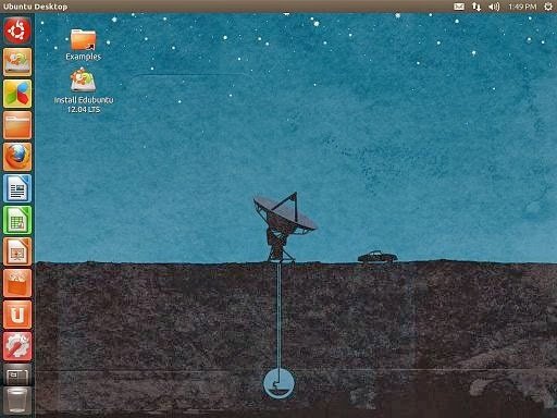 Edubuntu desktop screen.