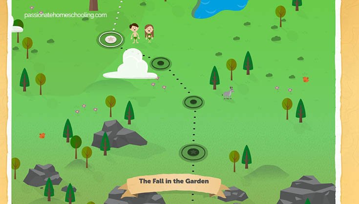 Kids Bible study curriculum the fall in the garden map.