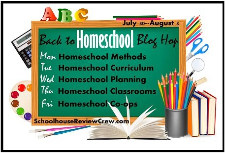 Banner for the back to homeschool blog hop.