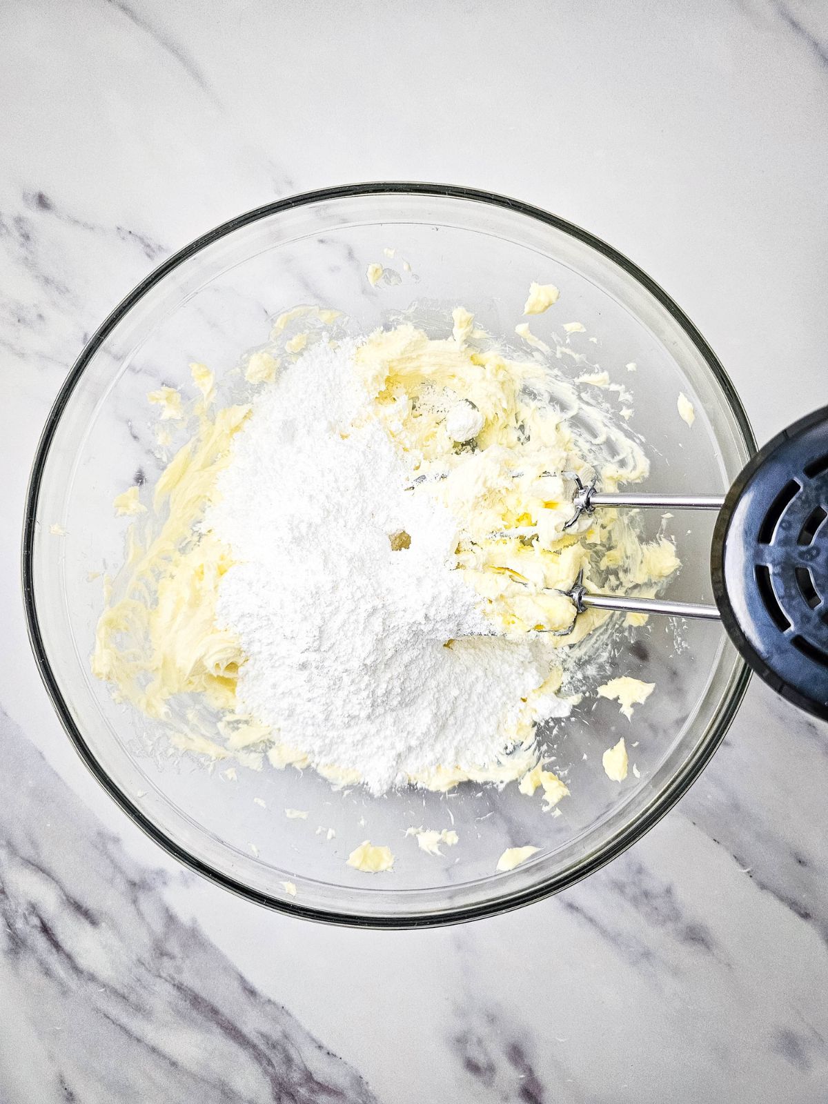 Powdered sugar was added to the batter.