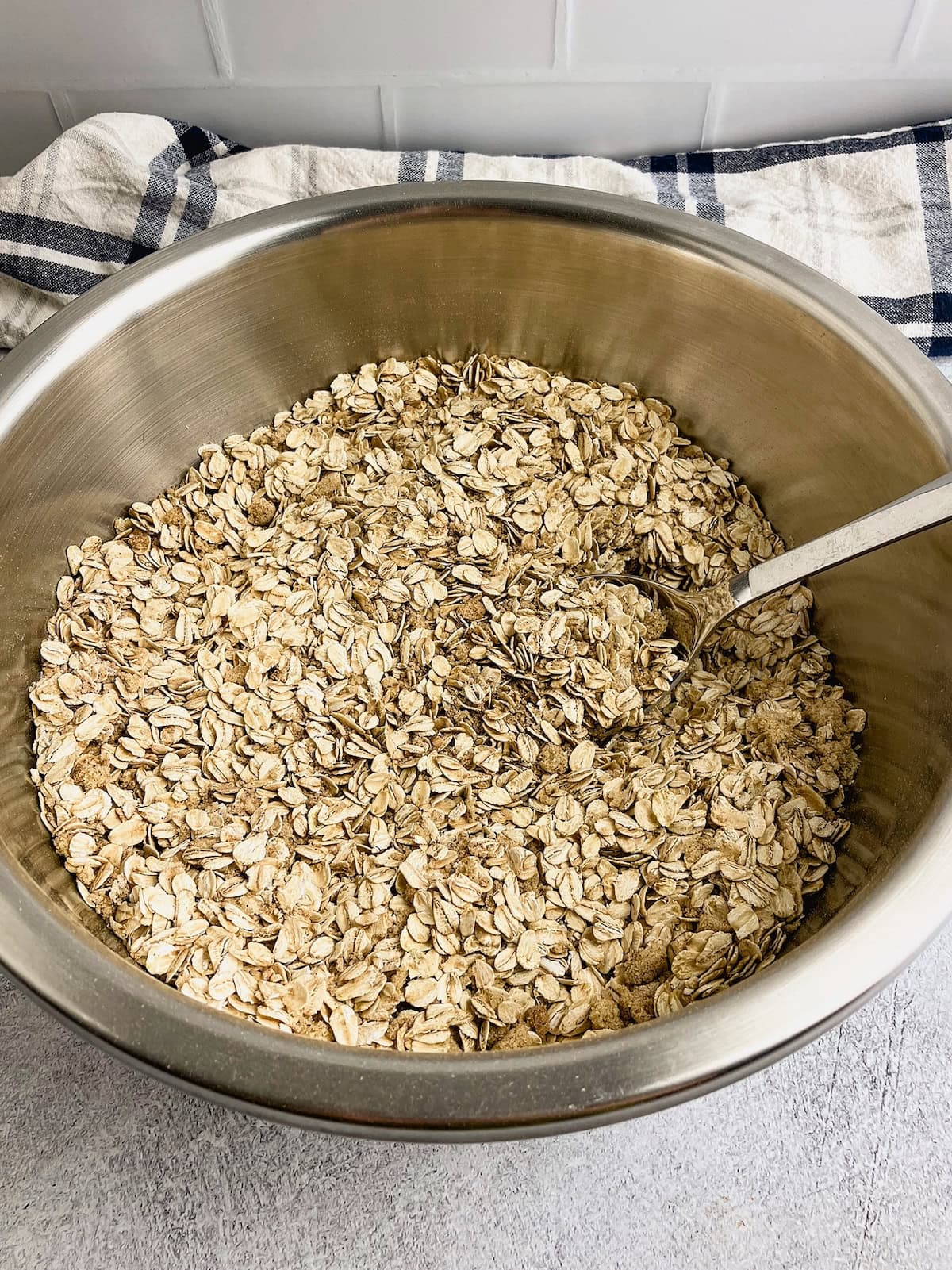 Dry ingredients are mixed together.