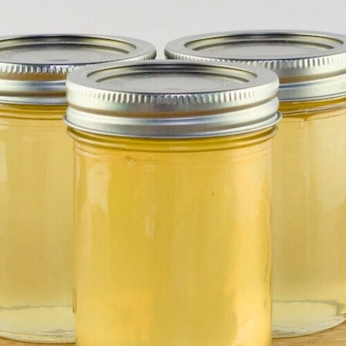 Homemade cucumber basil jelly.