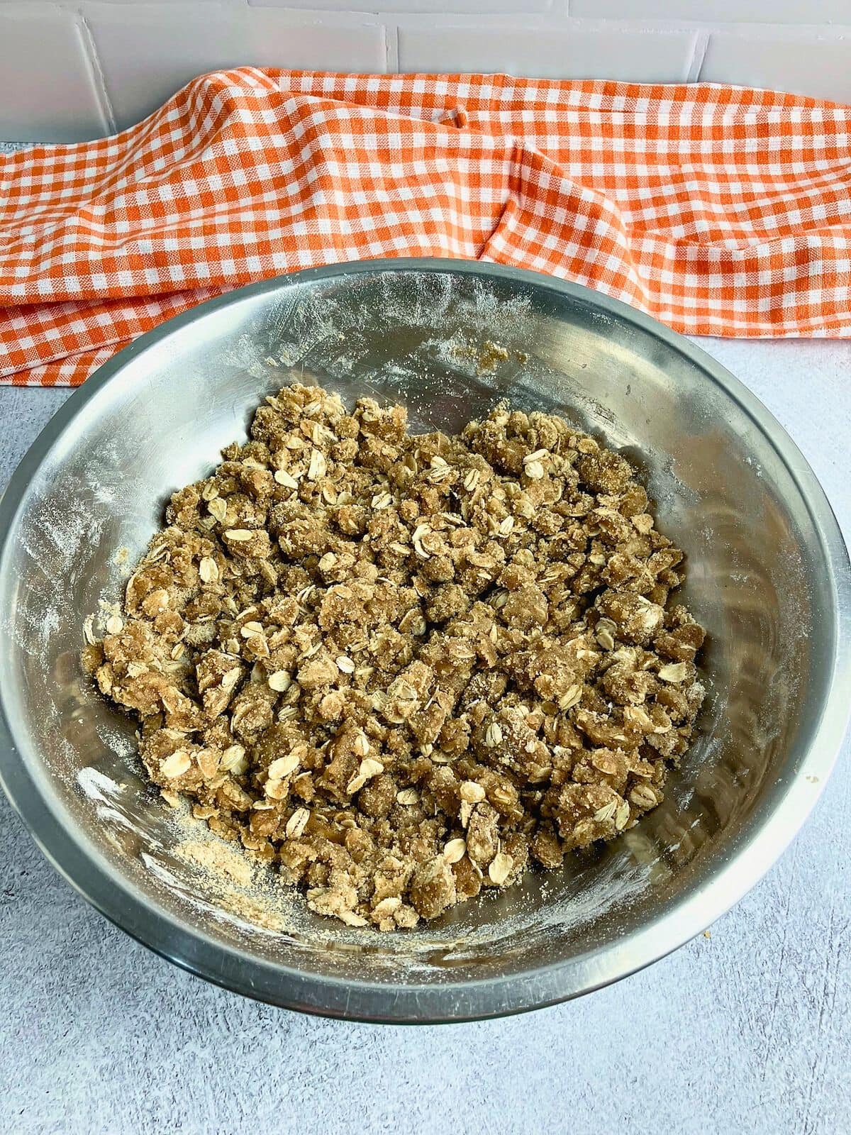 Finished crisp topping.