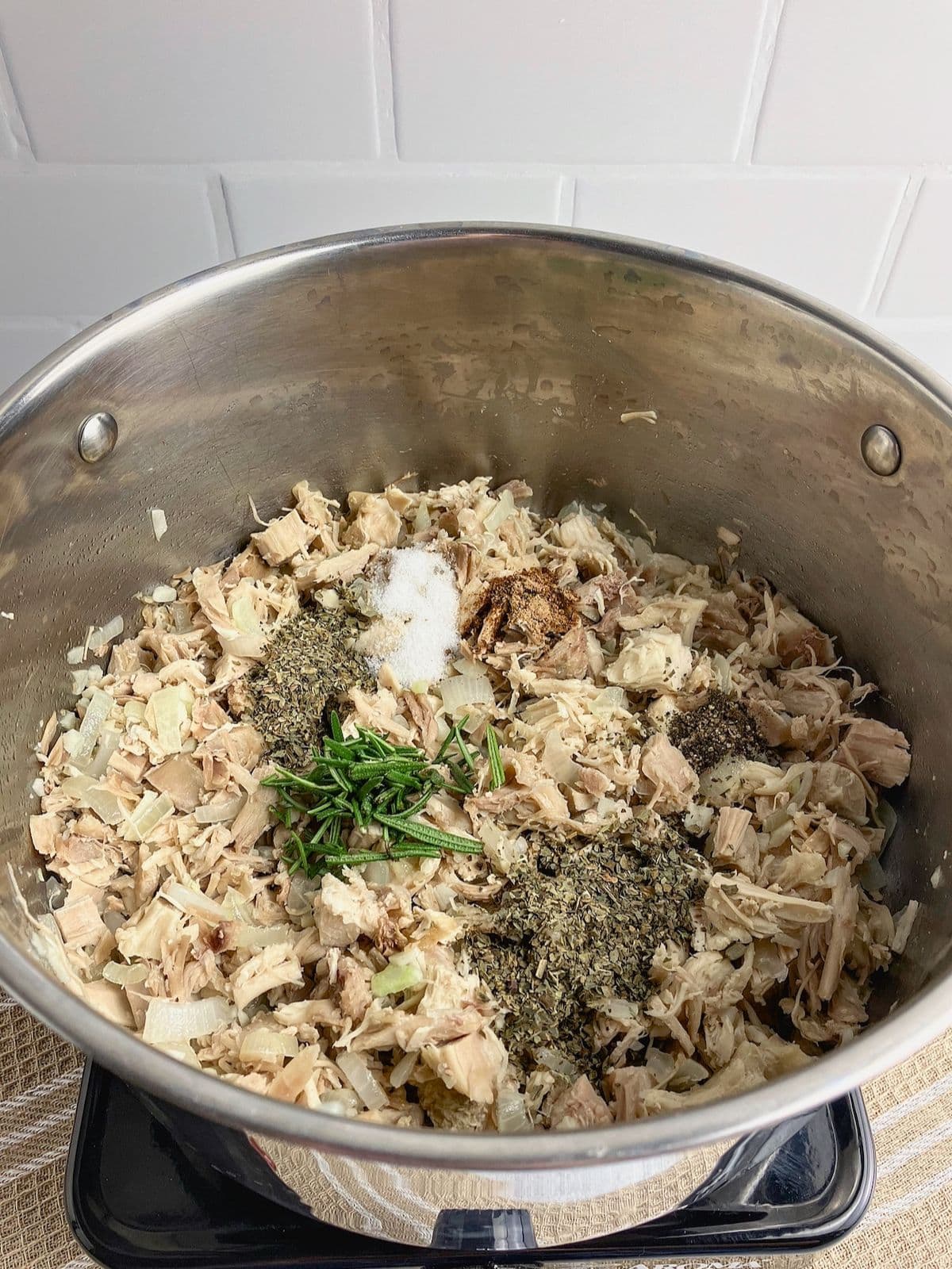 Seasonings were added to the meat mixture.