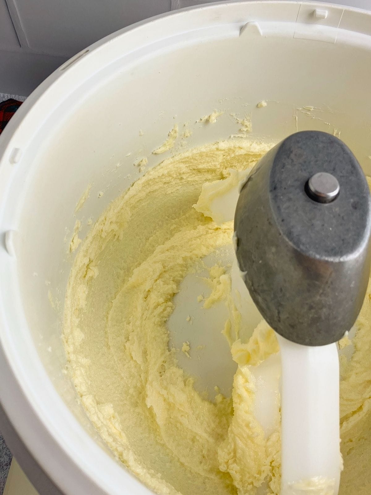 The butter and sugar mixture was creamed together.