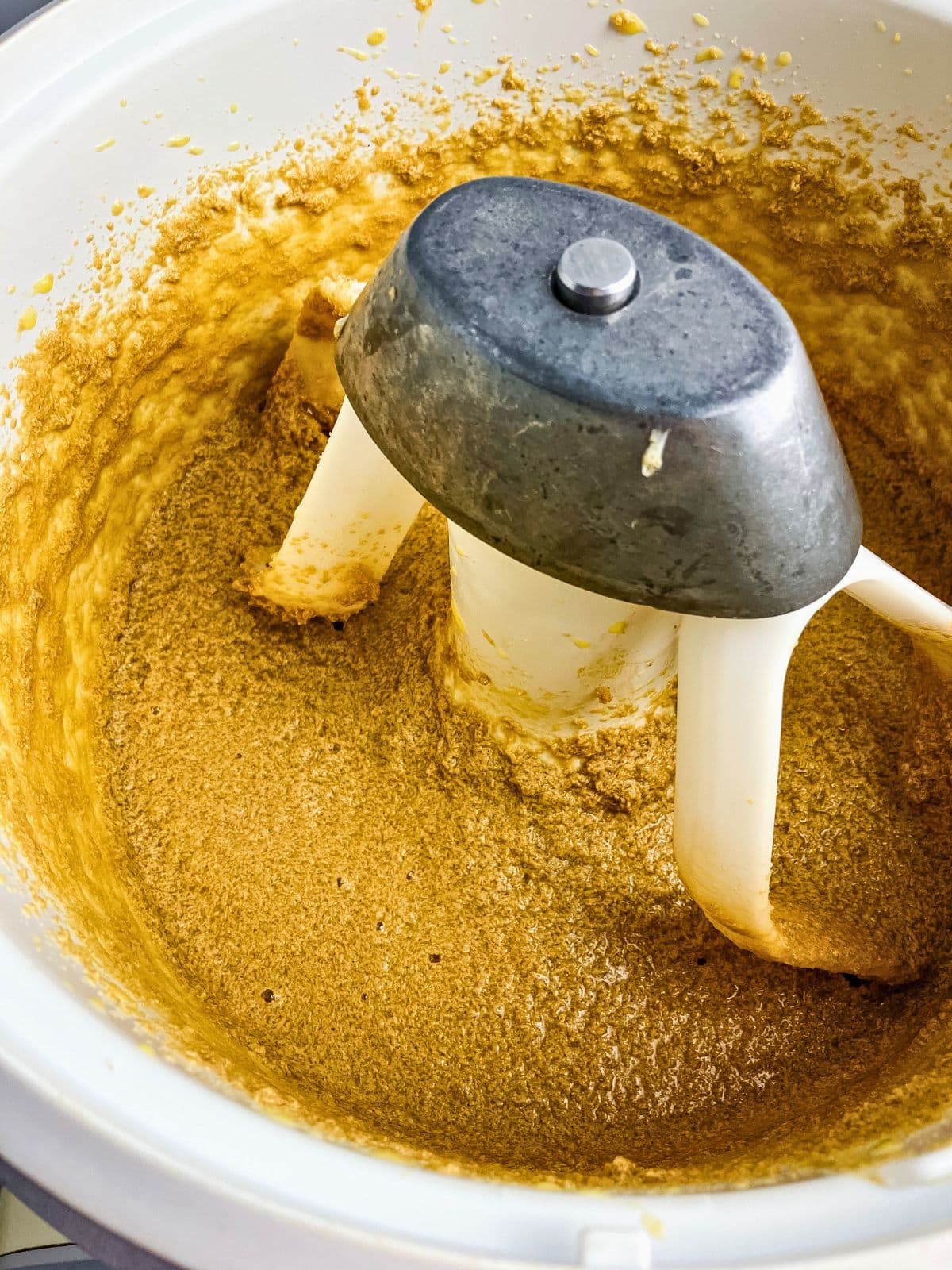 Wet ingredients mixed together.