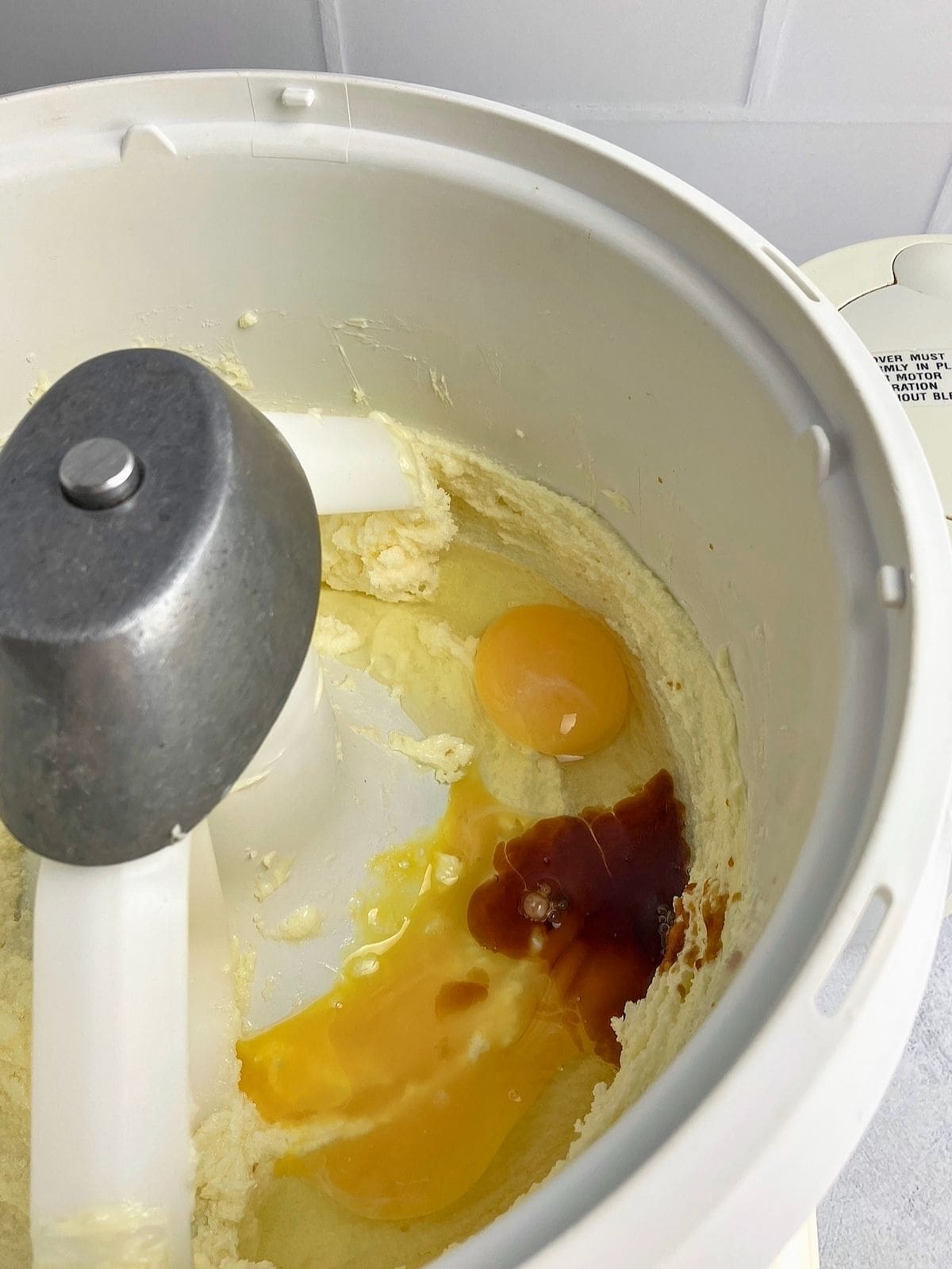 Eggs and vanilla were added to the cream butter mixture.