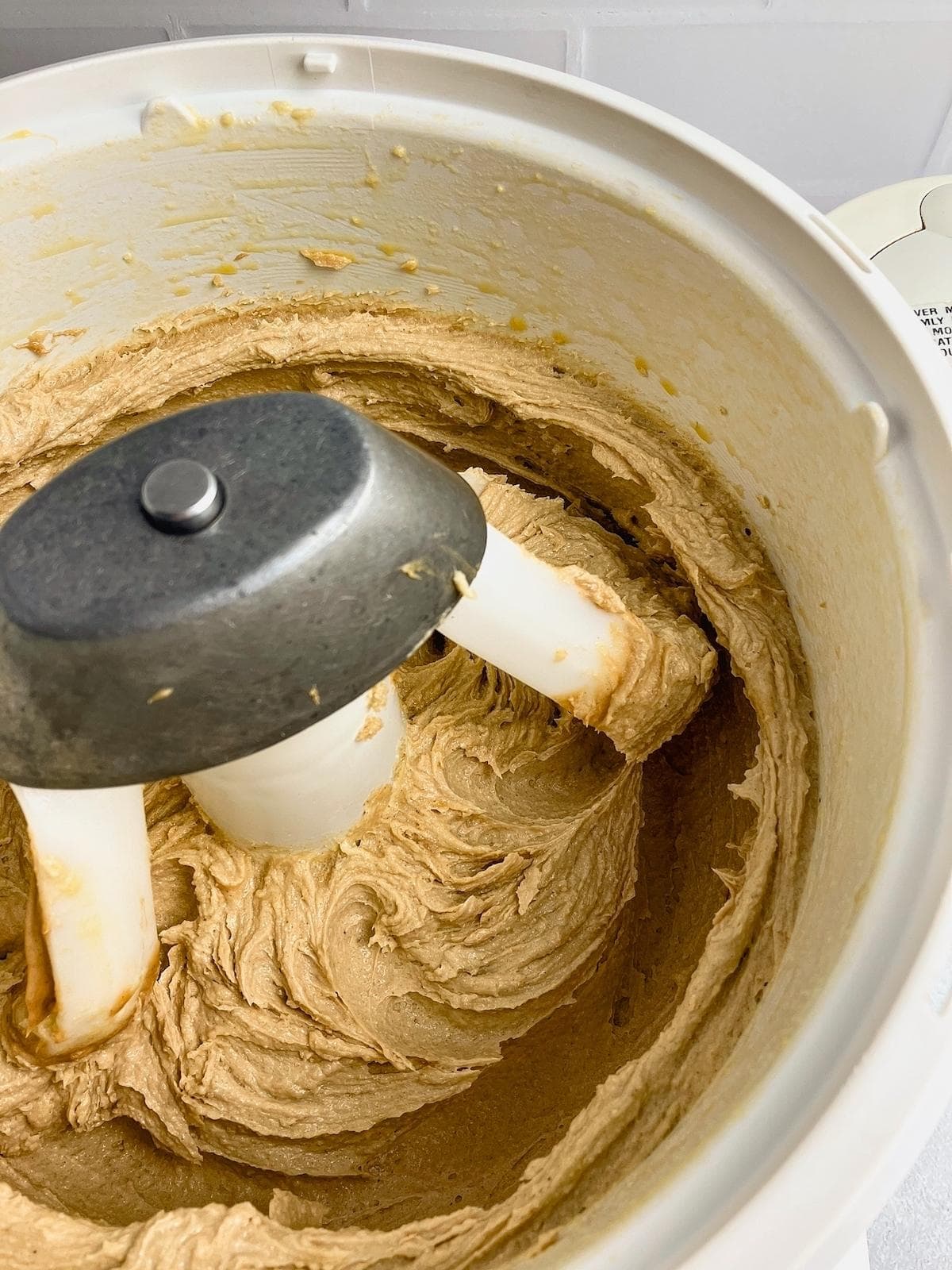 Peanut butter mixed into the cookie dough.