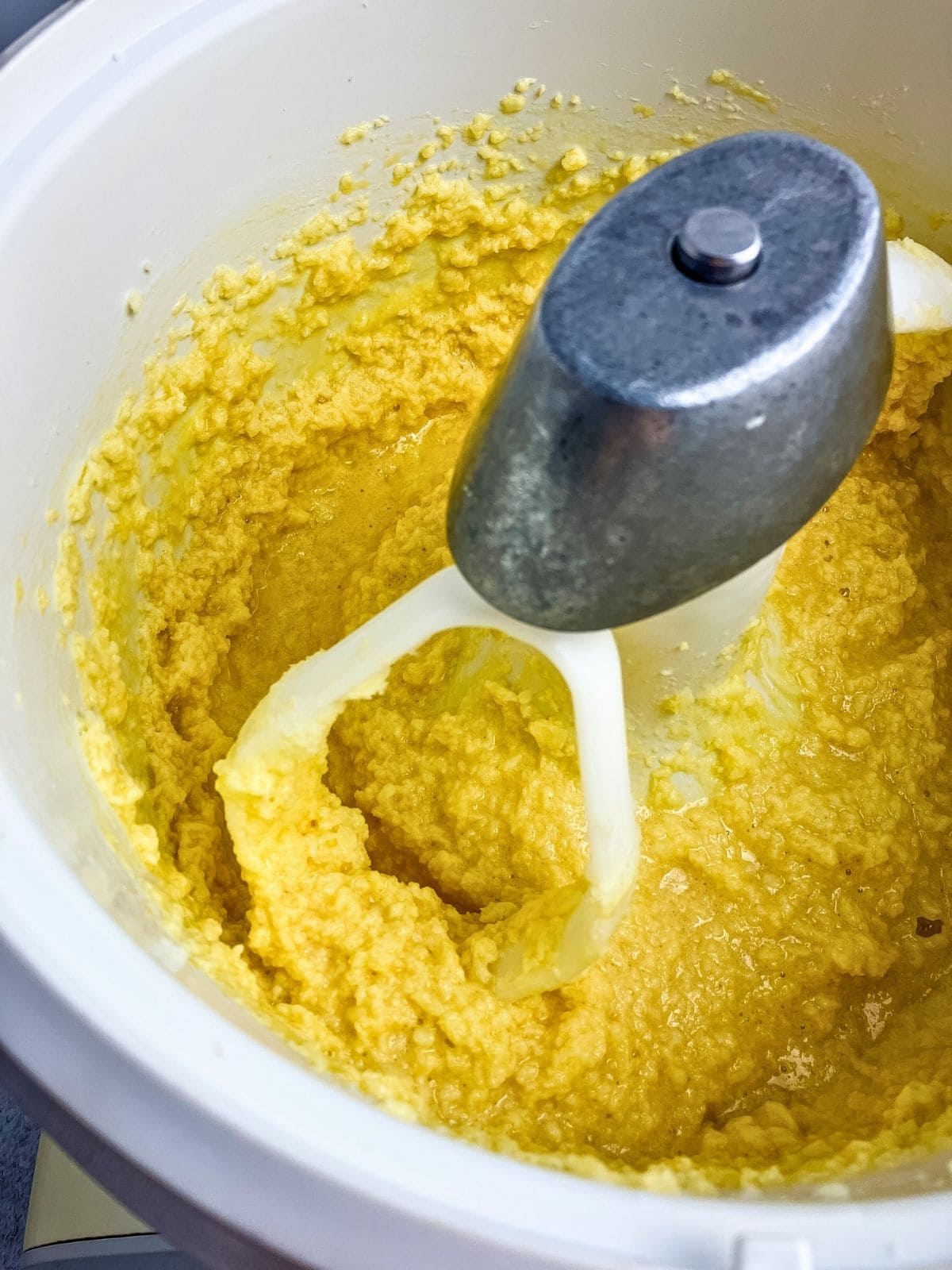 Wet ingredients mixed together.