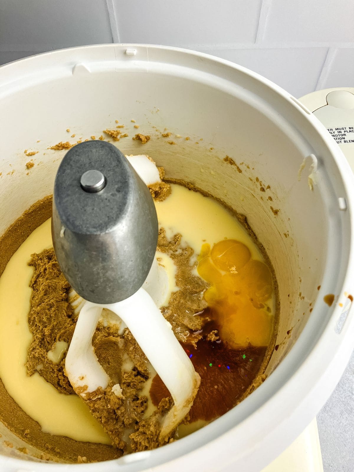 The wet ingredients were added to the creamed butter and sugar.