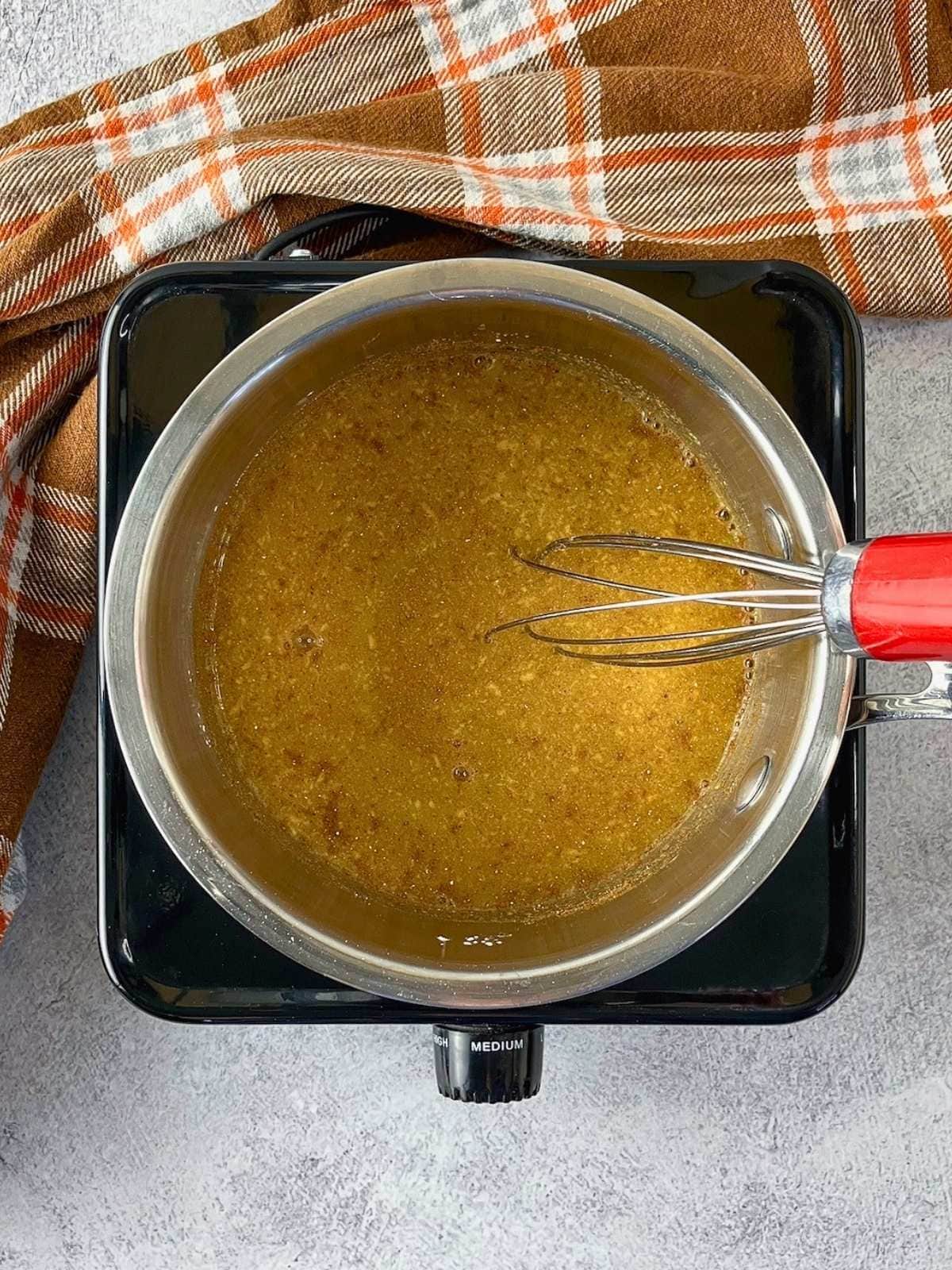 The glaze ingredients were mixed together.