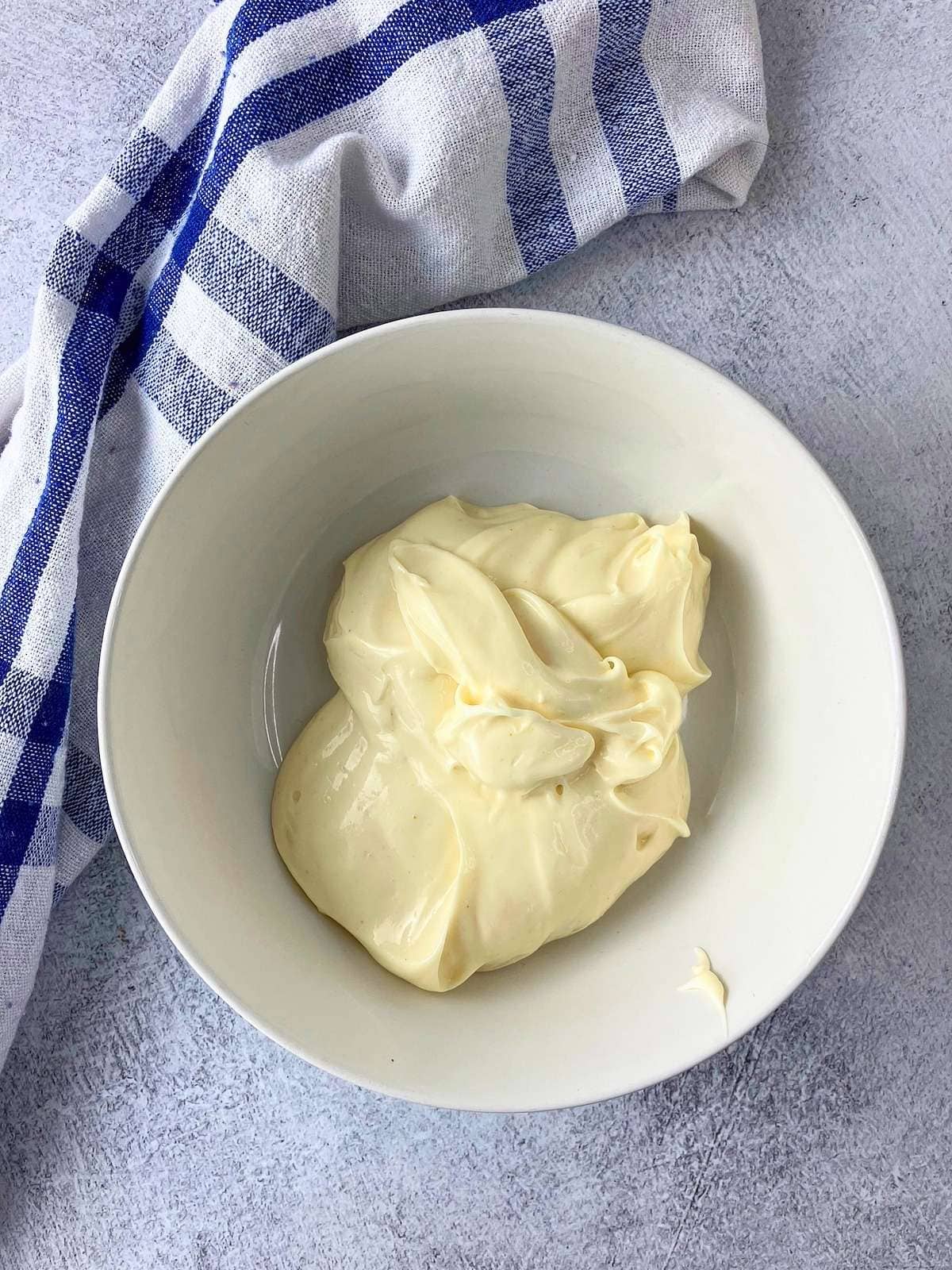 Miracle Whip in a small mixing bowl.