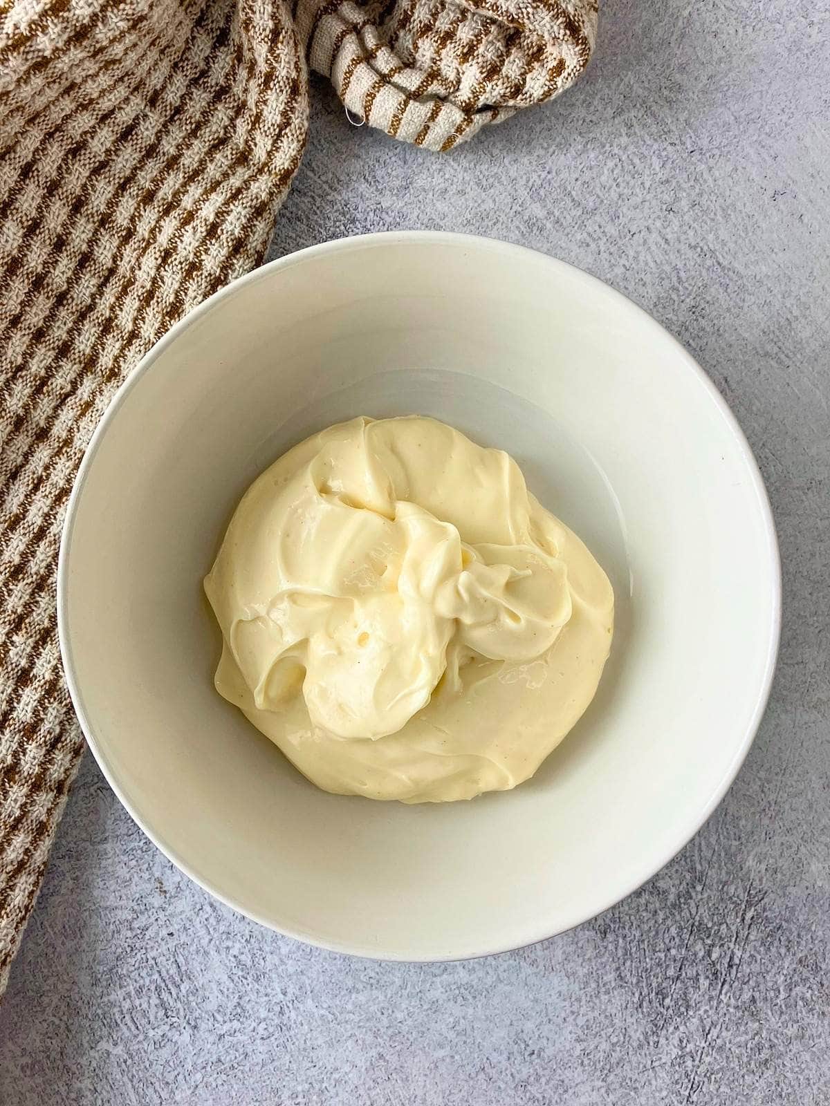 Miracle Whip in a small mixing bowl.